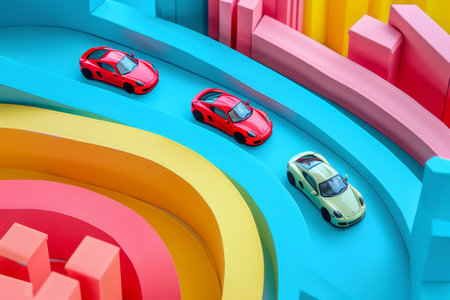 Doll and Model Cars in the concept of creating a fantasy worldの素材