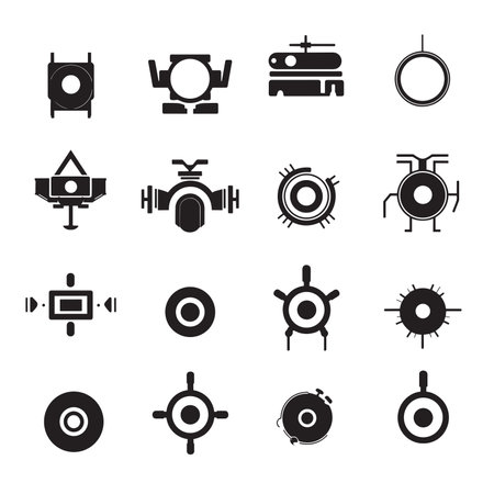 security camera logo in modern minimal style isolated on backgroundのイラスト素材