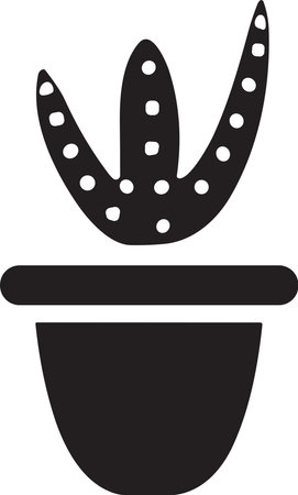 cactus tree logo in modern minimal style isolated on backgroundのイラスト素材