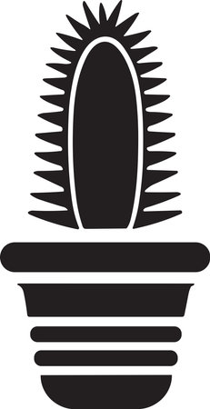 cactus tree logo in modern minimal style isolated on backgroundのイラスト素材