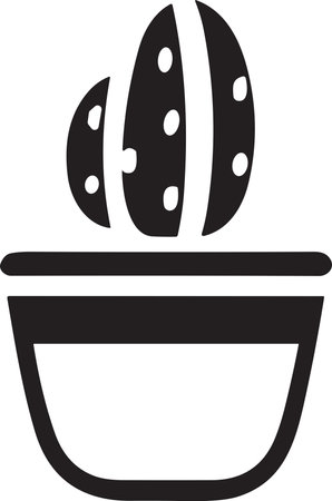 cactus tree logo in modern minimal style isolated on backgroundのイラスト素材