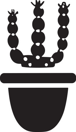 cactus tree logo in modern minimal style isolated on backgroundのイラスト素材