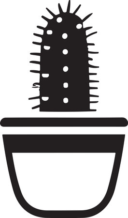 cactus tree logo in modern minimal style isolated on backgroundのイラスト素材