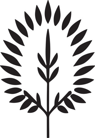 Leaf and flower logo for yoga in modern minimal style isolated on backgroundのイラスト素材