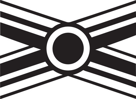 Vintage ribbon logo in modern minimal style isolated on backgroundのイラスト素材