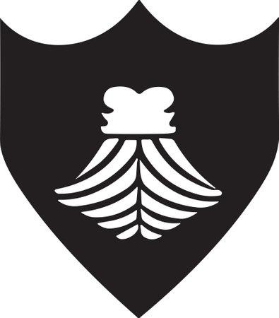 Vintage style shield logo in modern minimal style isolated on backgroundのイラスト素材