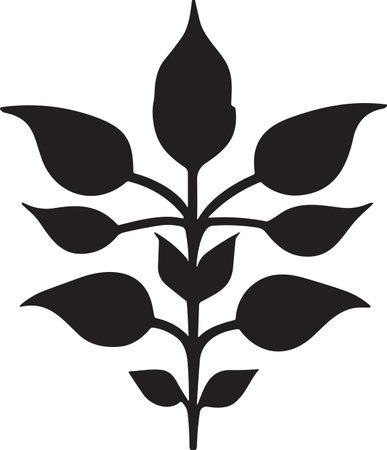 Leaf and flower logo for yoga in modern minimal style isolated on backgroundのイラスト素材