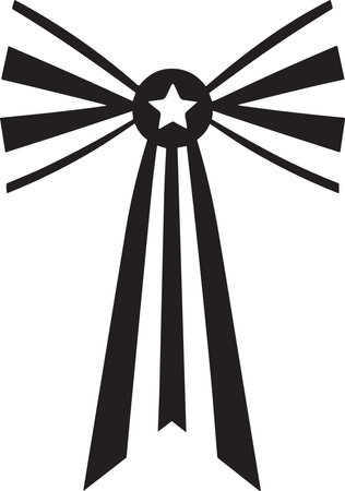 Vintage ribbon logo in modern minimal style isolated on backgroundのイラスト素材