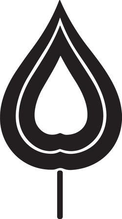 Leaf and flower logo for yoga in modern minimal style isolated on backgroundのイラスト素材