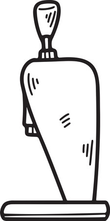 Hand Drawn beer dispenser in flat style isolated on backgroundのイラスト素材