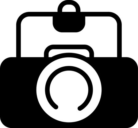 Vintage camera in concept travel. The camera is a small, compact device that is used to capture images. The camera is designed to be portable and easy to useのイラスト素材