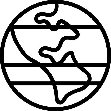 A black and white drawing of the earth with a line through itのイラスト素材