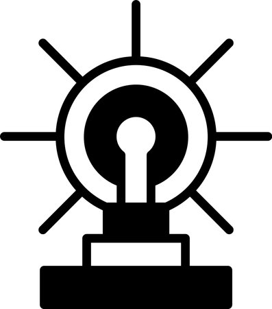 A light bulb with a keyhole in the middleのイラスト素材