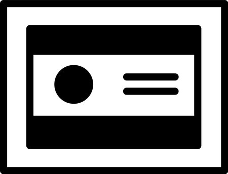 A white and black card with a circle on itのイラスト素材