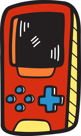 A black and white drawing of a video game controllerのイラスト素材