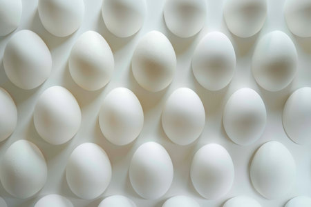 A white object with a round shape is shown in a rowの素材