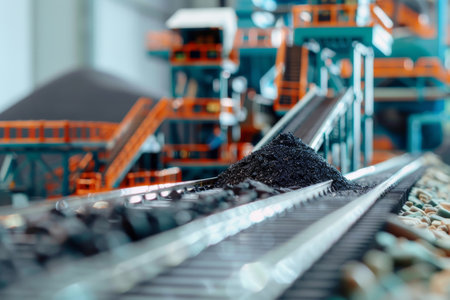 the Asphalt production process in the factoryの素材