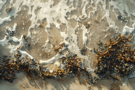 a Colorful algae trees swim in the sea waterの素材