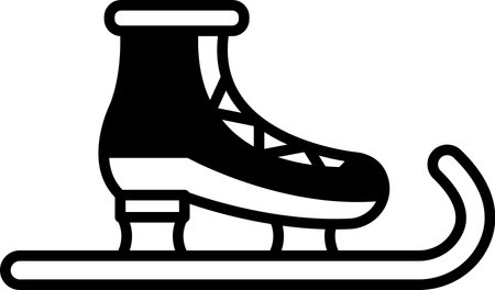 A black and white drawing of a pair of skates with a white snowboardのイラスト素材