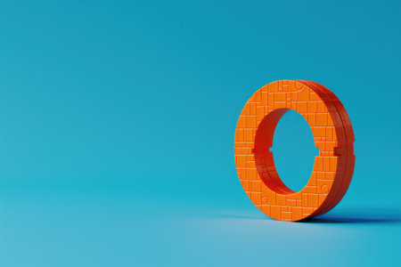 A castle made of bricks with the letter O on top with Generative AIの素材