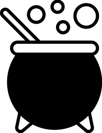 A pot with a handle and a stick sticking out of itのイラスト素材