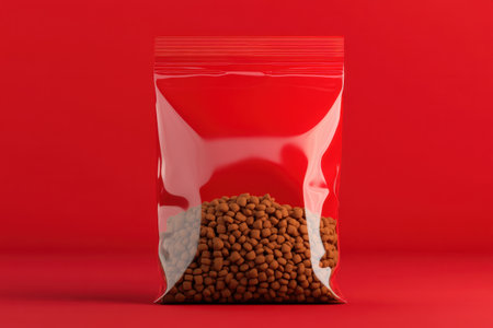 A bag of food is shown on a backgroundの素材