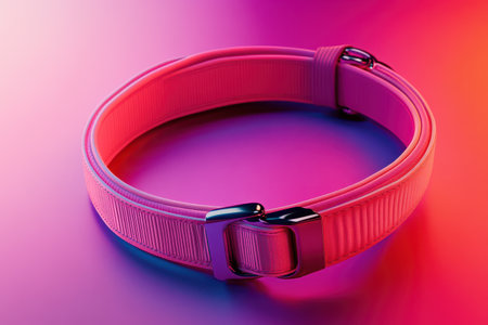 A colorful belt with a metal claspの素材