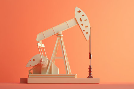 A large oil rig with a large pump on top of itの素材