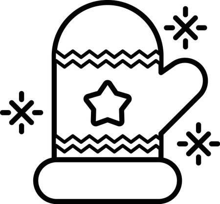 A mitten with a star on itのイラスト素材