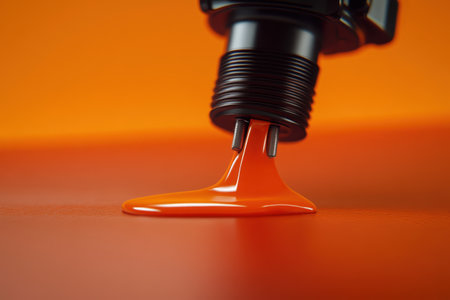 A machine is spraying a substance onto a surfaceの素材