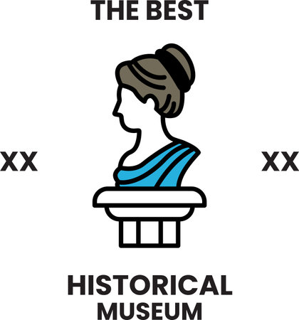 A badge in concept of Art Museumのイラスト素材