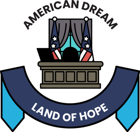 A badge in concept of American logoのイラスト素材