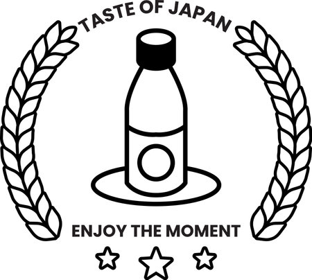 Japanese sauce logo illustrationのイラスト素材