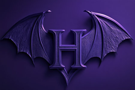 A bat with the letter H on it.の素材