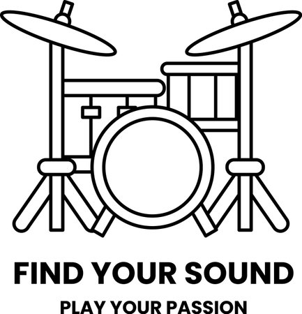 A drum set with a drum head and drum shellsのイラスト素材