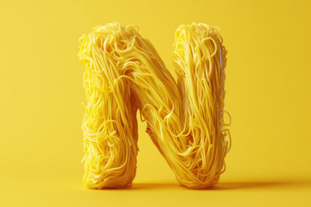 The letter N is made out of noodlesの素材