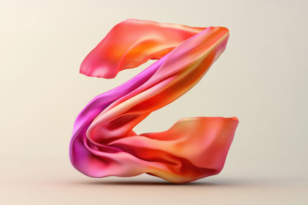 The letter Z is made out of a fabricの素材