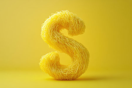 The noodles are twisted and curled, giving the impression of a noodle noodleの素材