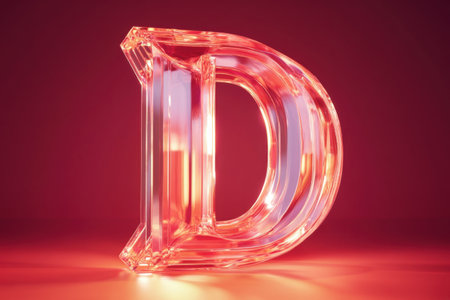 A gold letter D is sitting on a tableの素材