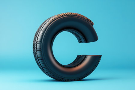 The tire is a symbol of strength and durability which is fitting for the letter Cの素材