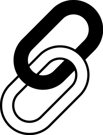 A chain link symbol gives a sense of strength and stabilityのイラスト素材