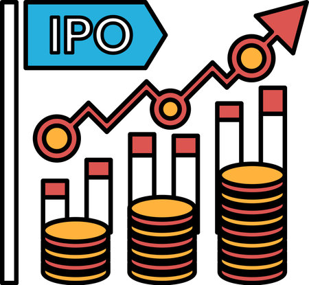 A graphic of a sign with the word IPO on itのイラスト素材