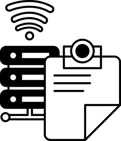 image of a computer with a wireless connectionのイラスト素材