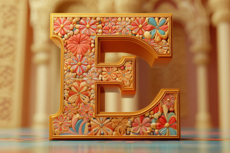 A design with the letter E in the centerの素材