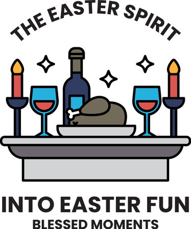 A illustration in the concept of Easter Turkey in line drawing styleのイラスト素材