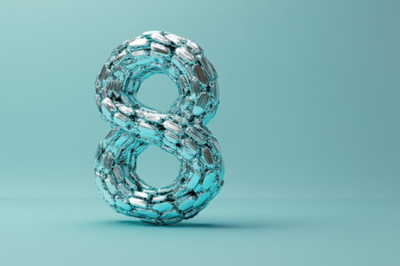 The number 8 is made of plastic tubesの素材