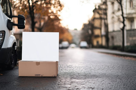 A white frame is sitting on a boat in a canal. The frame is empty and the boat is surrounded by waterの素材
