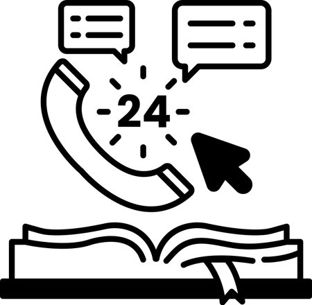 A book with a phone and a clock on itのイラスト素材