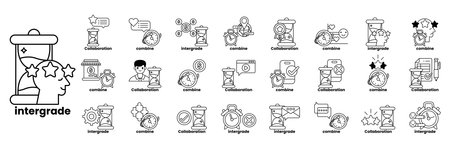 A collection of cartoon characters with a clock in the background. The clock is set to 11:00