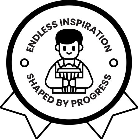 A man is holding a cupcake in his hand. The man is smiling and the cupcake is shaped like a heart. The image is about a man who has shaped his life by progressのイラスト素材